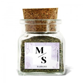 Pot d'herbes de Provence personnalisé modèle M/S-cadeau invité - Mariage & Cadeaux